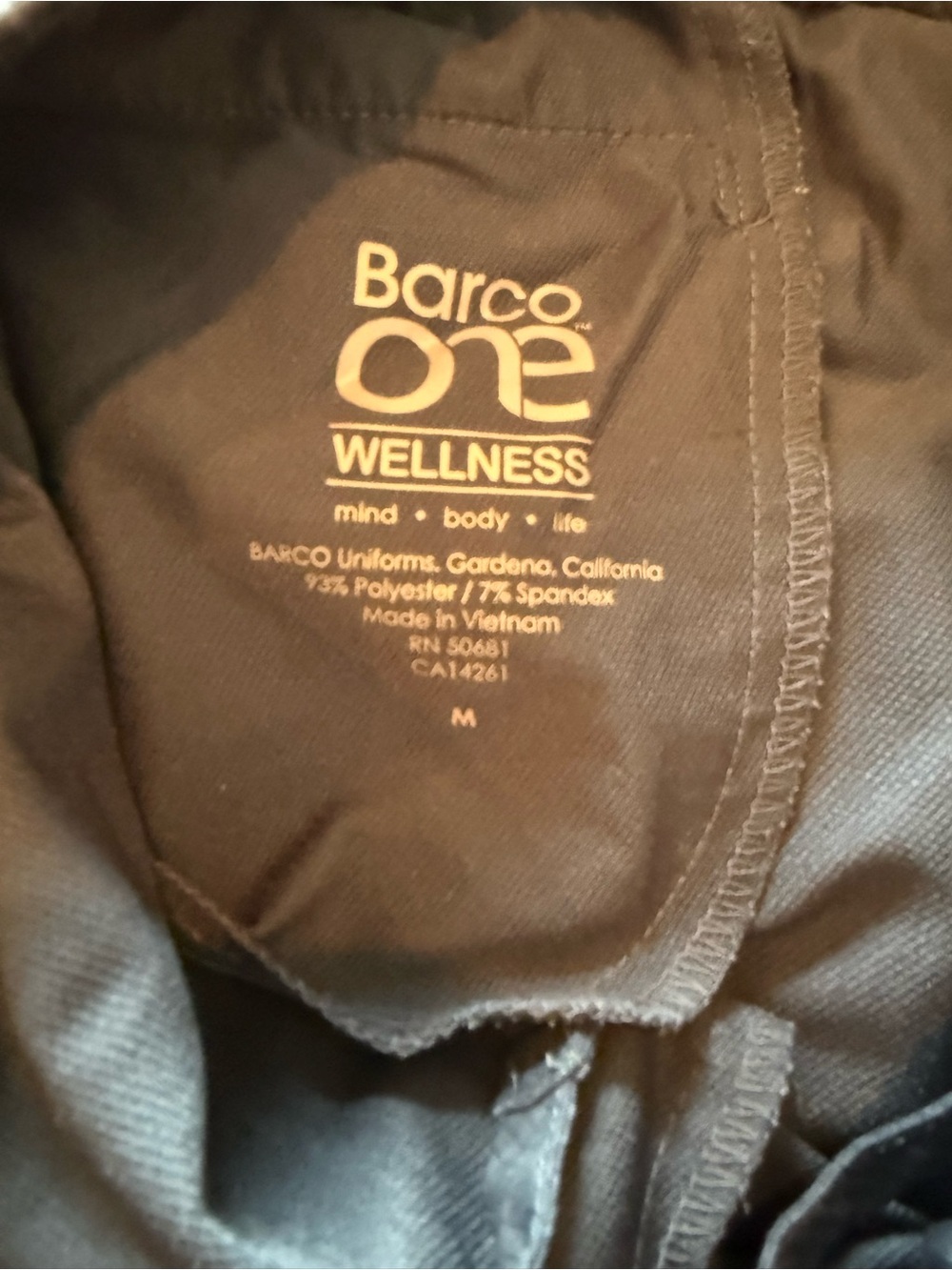 Barco Uniforms Black Stretch Scrub Jogger Pants with Zippered Ankles - Picture 3 of 3
